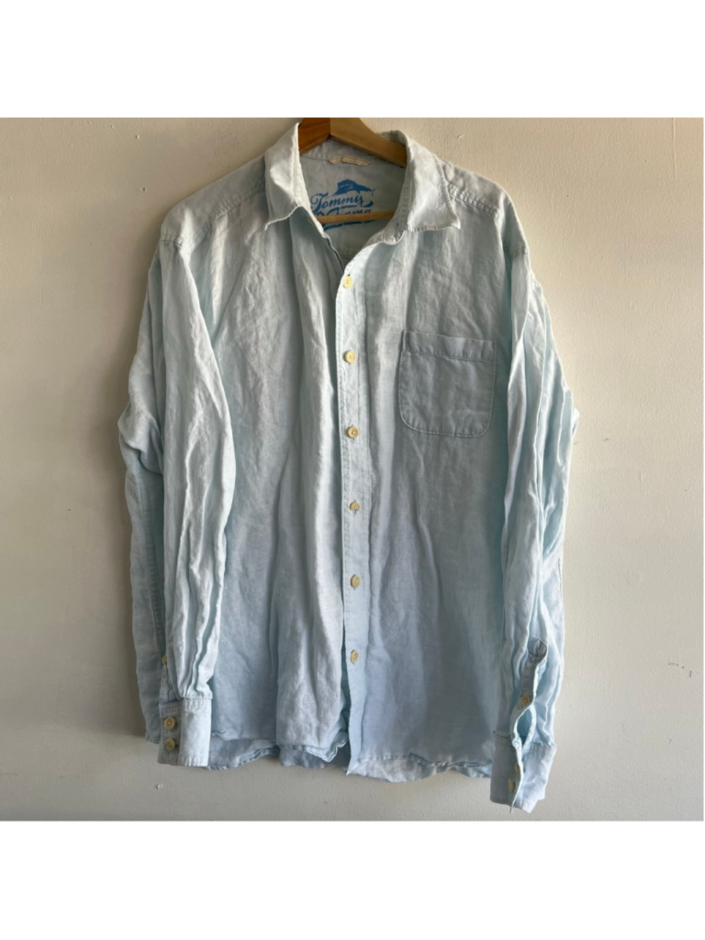 Tommy Bahama Casual Button Down Shirt XL Light Blue
